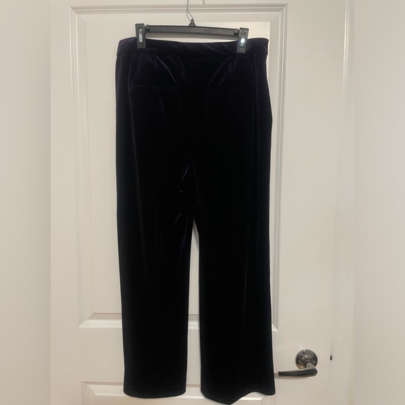MICHEL STUDIO beautiful velvet purple wide leg pants! Size 12 - Picture 2 of 9